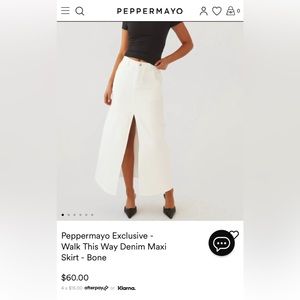 PepperMayo, Walk This Way Denim Maxi Skirt